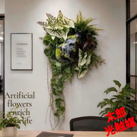 光触媒　人工観葉植物　ウォールグリーン　フェイクグリーン　壁掛けストーン5890