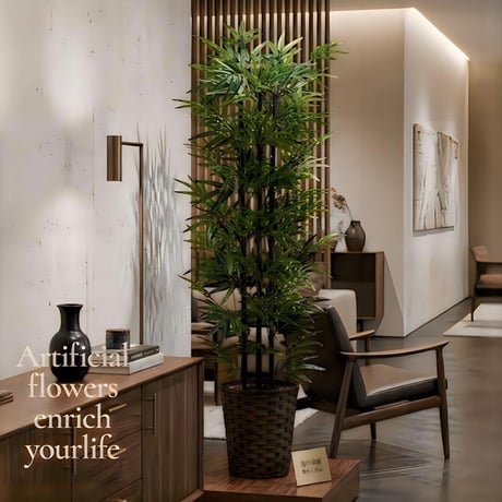 光触媒　人工観葉植物　ウォールグリーン　フェイクグリーン　黒竹 1.35m