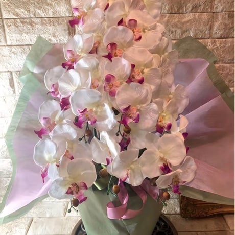 光触媒　人工観葉植物　ウォールグリーン　フェイクグリーン　胡蝶蘭6235g