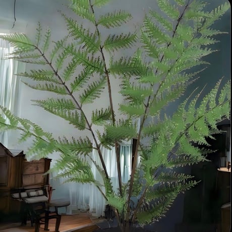 光触媒　人工観葉植物　ウォールグリーン　フェイクグリーン　レザーファンブッシュT