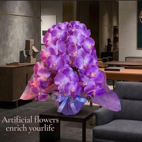 光触媒　人工観葉植物　ウォールグリーン　フェイクグリーン　胡蝶蘭6033abc