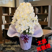 光触媒　人工観葉植物　ウォールグリーン　フェイクグリーン　造花　胡蝶蘭8558