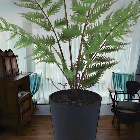 光触媒　人工観葉植物　ウォールグリーン　フェイクグリーン　レザーファンブッシュT