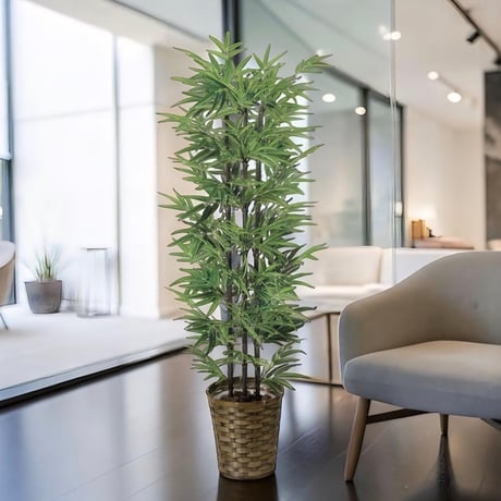 光触媒　人工観葉植物　ウォールグリーン　フェイクグリーン　黒竹 1.35m