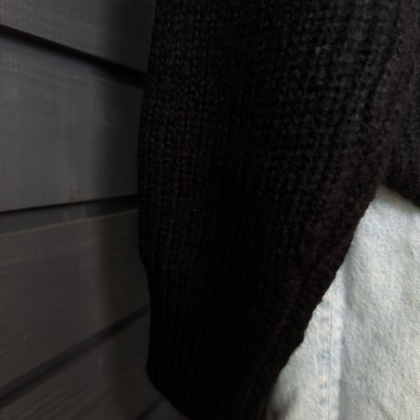 Mohair Touch Relaxed Knit Cardigan  Black