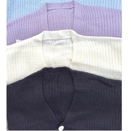Mohair Touch Relaxed Knit Cardigan  Black
