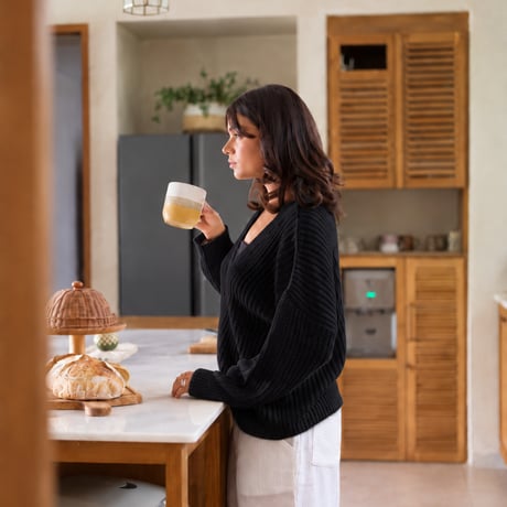 Natural Cotton Relaxed Knit Cardigan Black