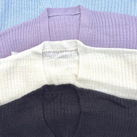 Mohair Touch Relaxed Knit Cardigan  Pale Violet