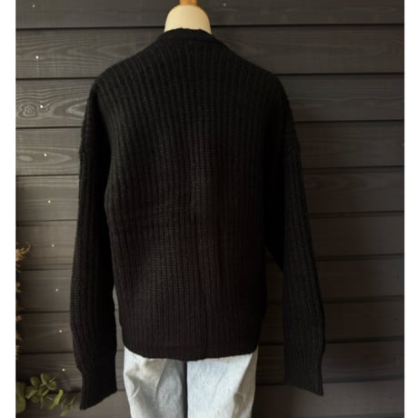 Mohair Touch Relaxed Knit Cardigan  Black