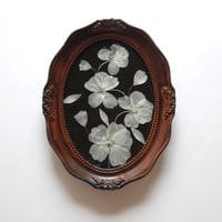 魚のうろこの花（ヴィンテージ）　楕円の額