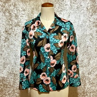 70’s Van Knicole レトロ 花柄 シャツ
