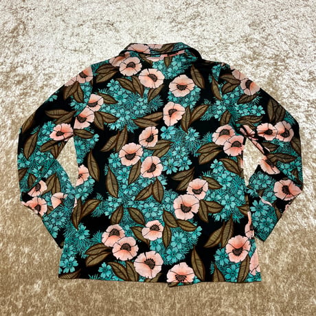70’s Van Knicole レトロ 花柄 シャツ