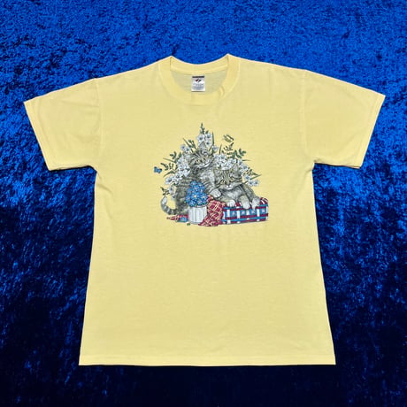 Jerzees ネコ 柄 Tシャツ