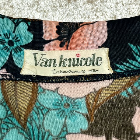70’s Van Knicole レトロ 花柄 シャツ