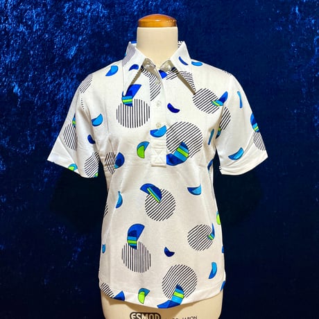 70’s Dead Stock レトロ ポリエステル プルオーバー シャツ