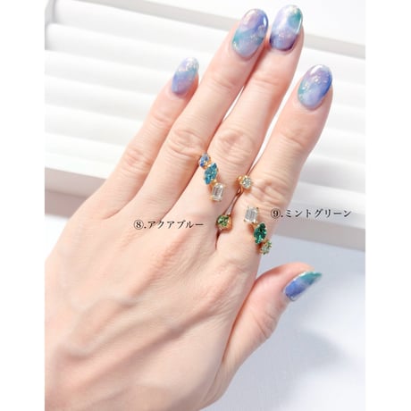 coffret/フォークリング 11号〜12号(✣ゴールドカラー金具)