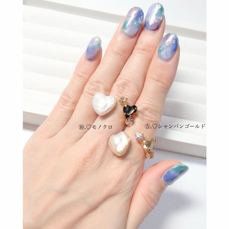 coffret baroque pearl/フォークリング 11号〜12号(✣ゴールドカラー金具)