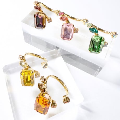 Square Candy/フォークリング 11号〜13号(✣ゴールドカラー金具)