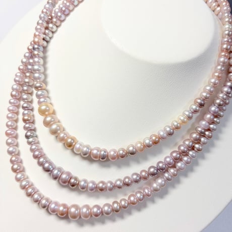 Button Pearl/14kgfネックレス