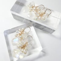 Moon stone×Pearl/ピアス イヤリング