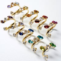 coffret gemstones/フォークリング 11号〜12号(✣ゴールドカラー金具)