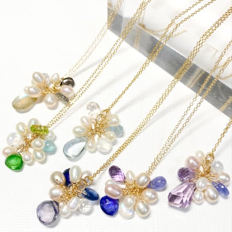 Bonbon Gemstones/14kgfネックレス