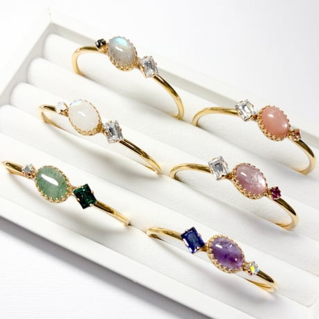 coffret gemstones/バングル(✣ゴールドカラー金具 約14cm)