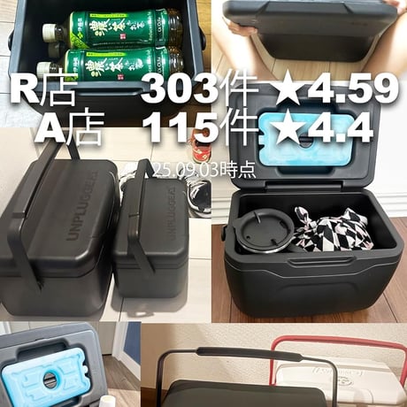 廃盤 新品 希少 クーラーボックス 5.5L 黒 小型 保冷剤付き