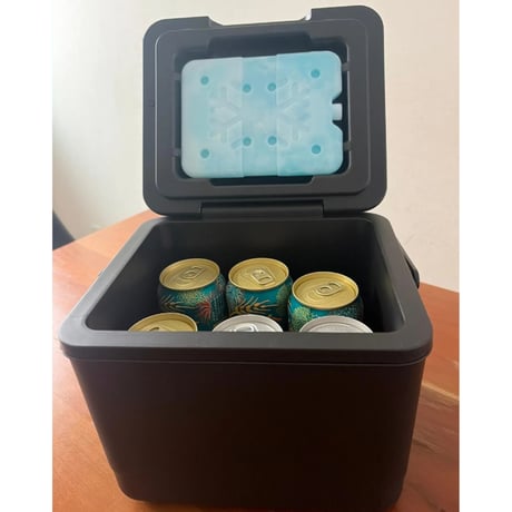 CHILL 5L クーラーボックス 小型 保冷剤付き 蓋裏に装着可能 ジェットブラック 黒  【保冷剤あり or なし お選び可能】【訳ありアウトレットあり】