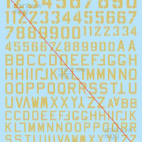 Ma.K. CODE LETTERS DECAL SET  (OCHRE)