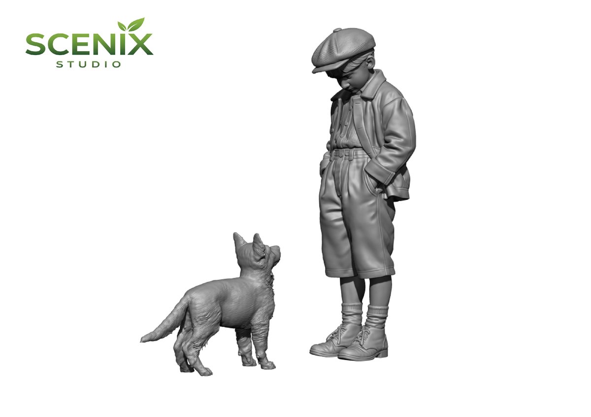 1:35 WWII 「チャイルド&パピー」ドイツの子供とジャーマン