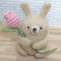 ni*co*  / チューリップとうさぎの羊毛フェルト B