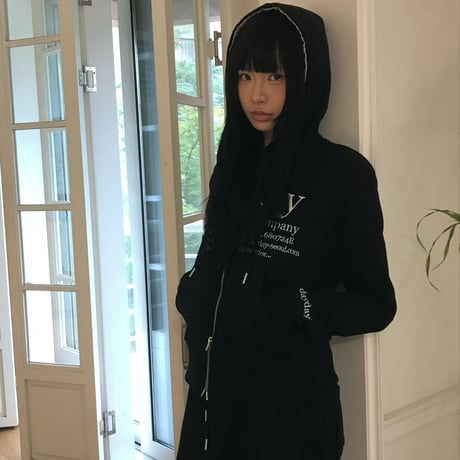 patch category logo doublezip hoodie