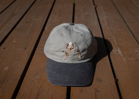 くま刺繍 キャップ