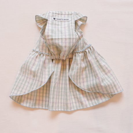 パステルコットンのドレス（Green）