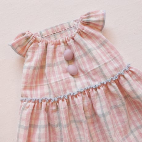 パステルコットンのドレス（Pink）