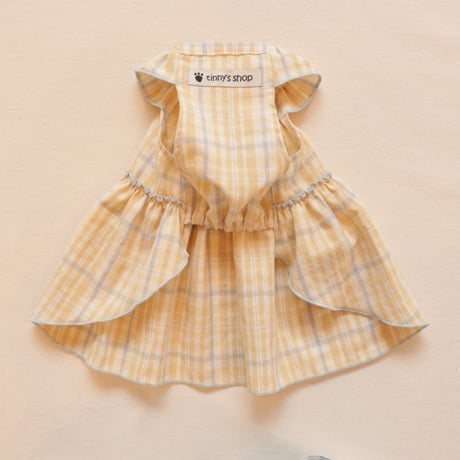 パステルコットンのドレス（Yellow）