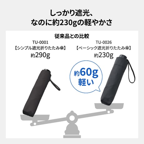 ベーシック遮光折りたたみ傘