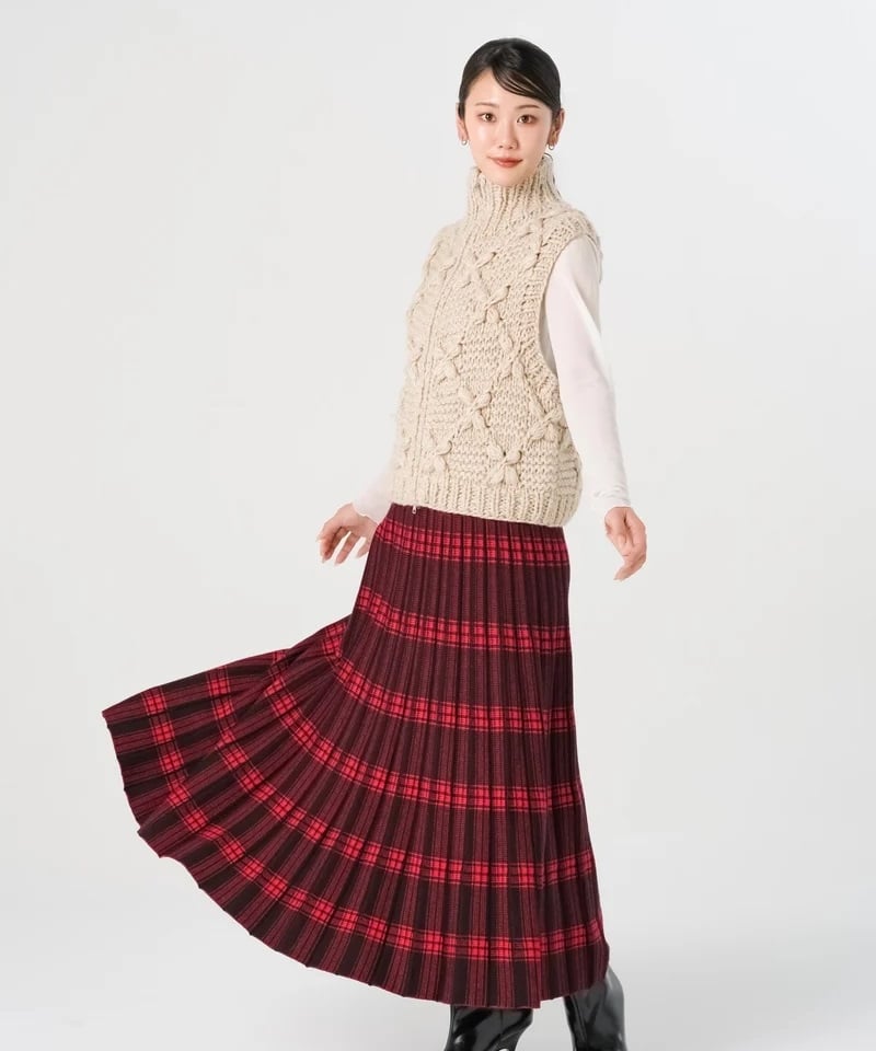 torrazzo donna（トラッゾドンナ）】リバーシブルチェックニット