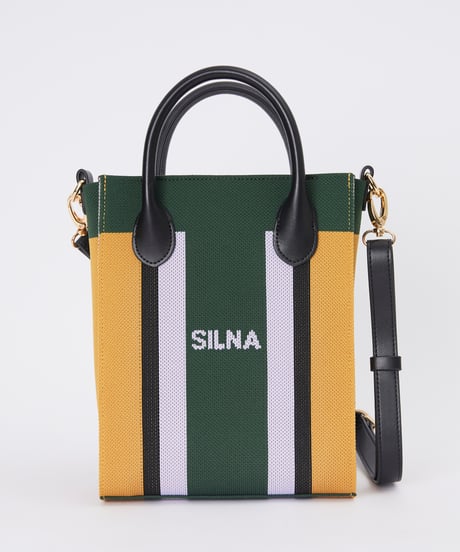 【SILNA minacolo（シルナミナコロ）】ニット2wayカラーブロックトミニトート