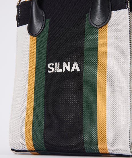 【SILNA minacolo（シルナミナコロ）】ニット2wayカラーブロックトミニトート
