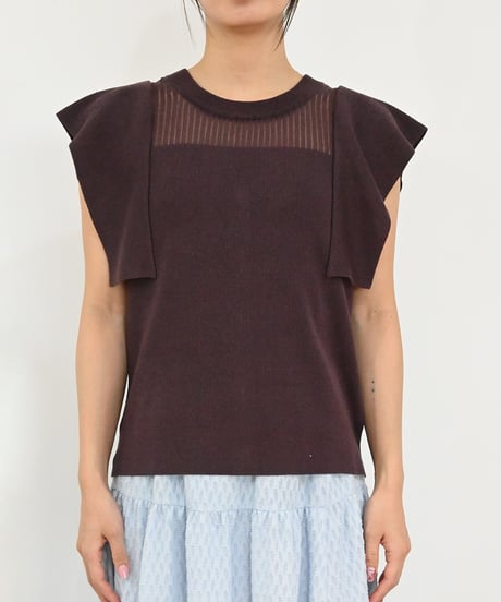 【torrazzo donna（トラッゾドンナ）】2wayサマーニットブラウス