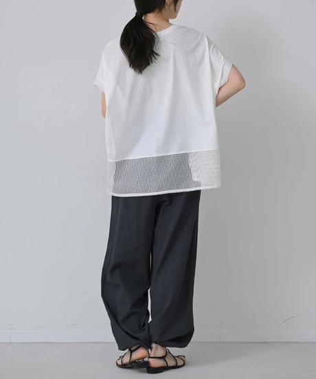 【HERENCIA（ヘレンチア）】裾メッシュ切替カットソー