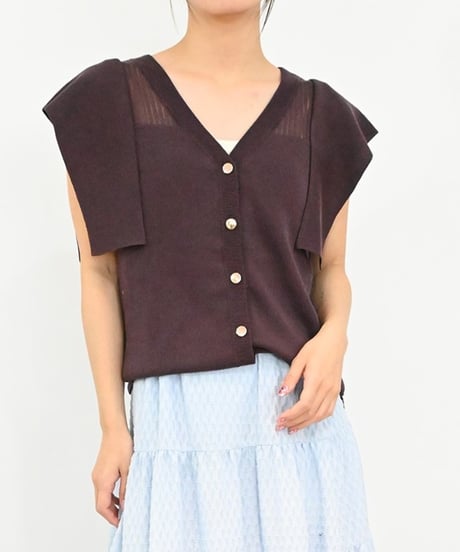 【torrazzo donna（トラッゾドンナ）】2wayサマーニットブラウス