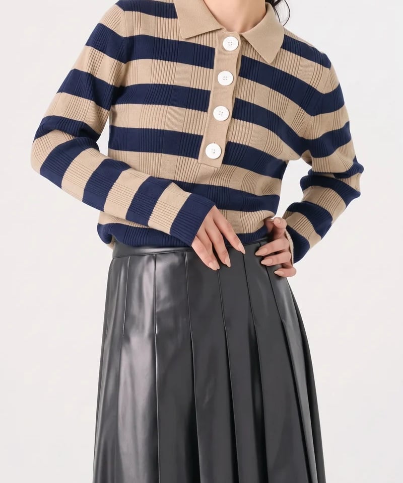 torrazzo donna（トラッゾドンナ）】ポロニットトップス | nulla online