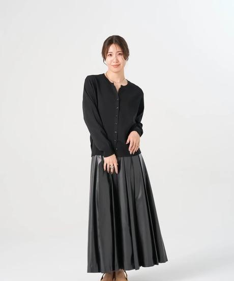 【torrazzo donna（トラッゾドンナ）】エコレザープリーツスカート