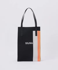 【SILNA minacolo（シルナミナコロ）】ニットカラーブロック 縦長トート