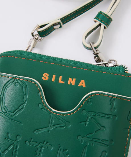 【SILNA minacolo（シルナミナコロ）】型押し携帯ケース L
