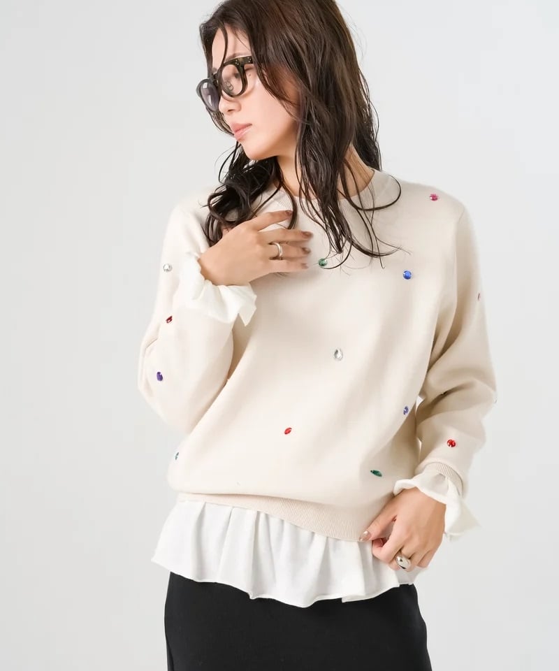 torrazzo donna（トラッゾドンナ）】フリルニットトップス | nulla online