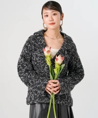 【torrazzo donna（トラッゾドンナ）】ツイードニットダブルジャケット